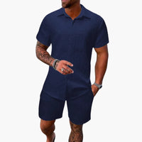 Draven | Men's 2 Piece Short Sleeve Shirt & Shorts Set