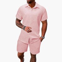 Draven | Men's 2 Piece Short Sleeve Shirt & Shorts Set