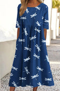 Isolyn – Dragonfly Print Midi Dress