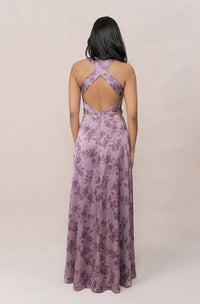 Dylan Satin Floral Print Dress