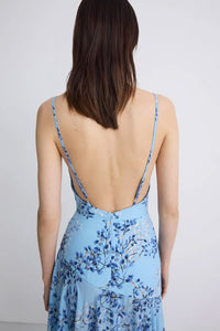 Leo Blue Poppy Gown