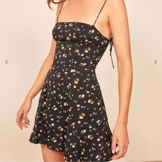Black Floral Mini Dress