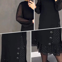 Freya – Crystal-Embellished Crew Neck Dress