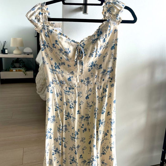 Blue and White Mini Summer Dress