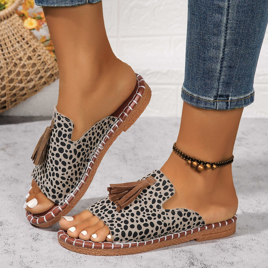 Annelie Tassel Flat Sandals