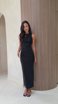 Sarsha Boatneck Maxi Dress Black Buy Women's Dress Billy J