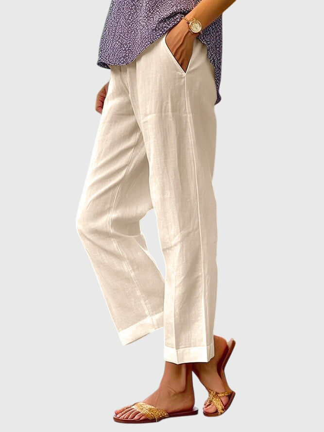 Elaine | Elegant Women's Pants Khaki