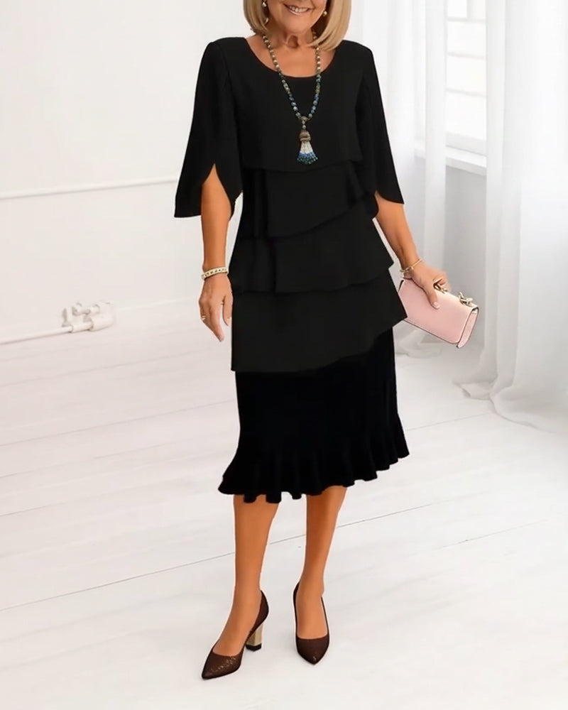 Eleri - Elegant Comfort Ruffle Dress