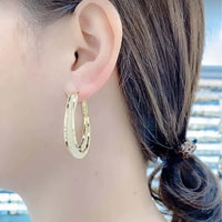 Wrenley – Oval Woven Mesh Earrings