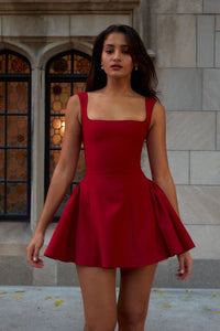 The Ingenue Dress In Scarlet