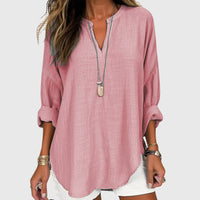 Lenara | Flowy Elegant Beach Shirt Pink