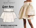 Grace Dress Puff Sleeve Dress Pattern Women Dress Sewing Pattern Pdf