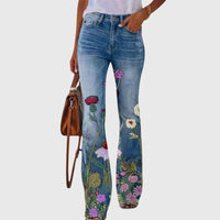 Pants With Flowers Yellow Flower