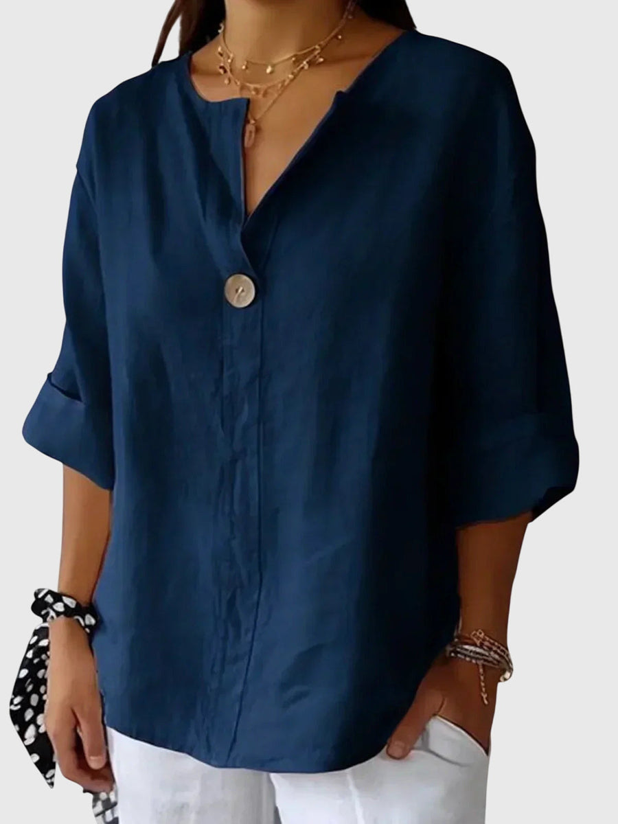 Gemma | Chic Comfort Blouse Navy Blue