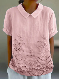 Bea - Floral Embroidered Shirt