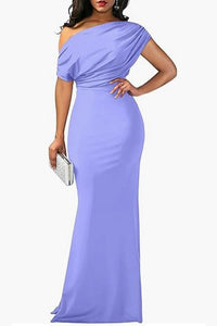 Trumpet Mermaid Sweep Brush Train Polyester Formal Evening Dress