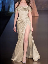 Sheath Prom Dress Minimalist Dress Evening Party Dress Sleeveless Prom