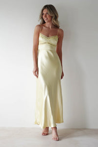 Sophia Soft Lace Maxi Dress Yellow