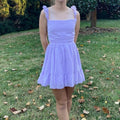 Lavendar Chiffon Fit And Flare Dress Color: Purple Size: S