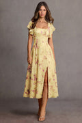 Halle Light Yellow Midi Dress