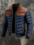 Kieran - Quilted Jacket with Leather Insets