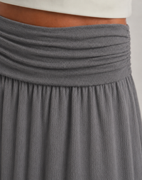 Juliette - Ruched Low-Rise Maxi Skirt