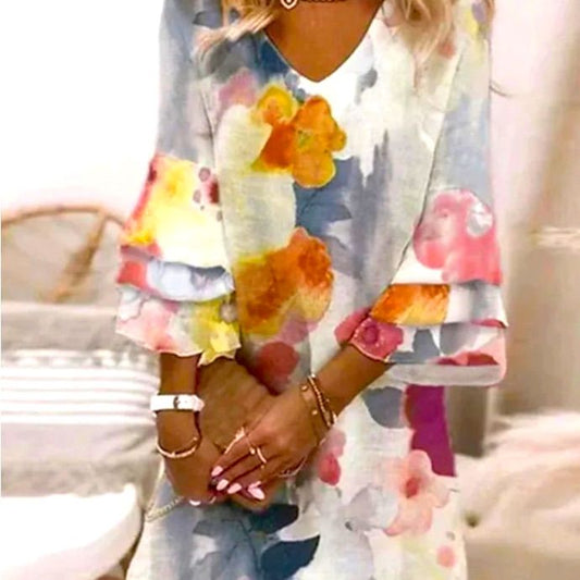 Noracora Dress Nwt Noracora Boho Dress Blue Yellow Dusty Rose Color: