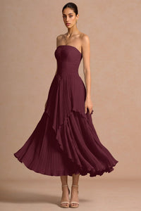 Kerensa Wine Midi Dress