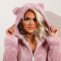 Gillian - Ultra-Soft Teddy Hoodie Suit