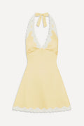 Audrey Satin Mini Dress Whipped Butter Dottie Whipped Butter Dottie