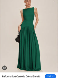 Dress Camella Dress In Emerald Green Color: Green Size: 2