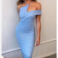 Bandage Dress Color: Blue Size: S