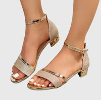 Alison | Orthopedic Heeled Sandals Gold