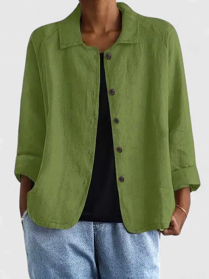Claudine | Sophisticated Top Green