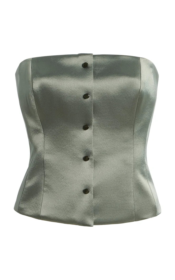 Satin Corset Top By Sev Moda Operandi Dress