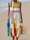 Louise - Geometric Midi Dress