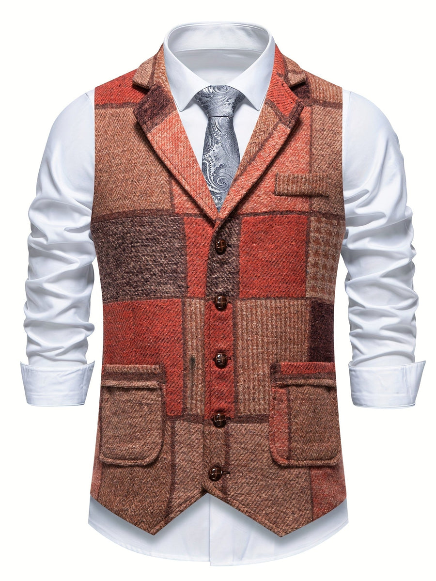 Zachariah - Classic Patchwork Gilet for Men