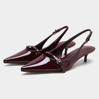 Solène Pointed-Toe Strap Heels