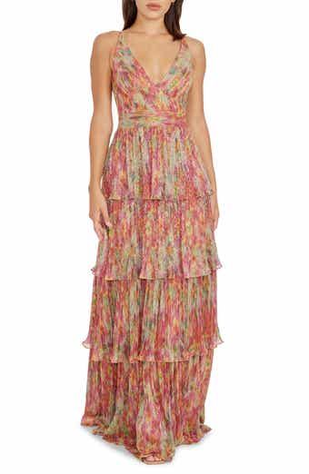 Giovanna Beaded Floral Applique Mermaid Gown (Women)