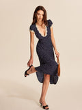 Polka Dot Lace Trim Dress