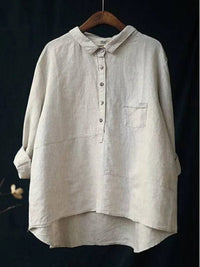 Zinnia - Elegant Linen Summer Blouse