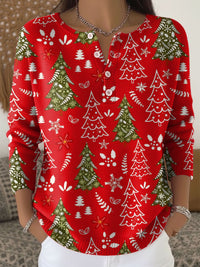 Alexandra - Festive Christmas Sweater With Buttons