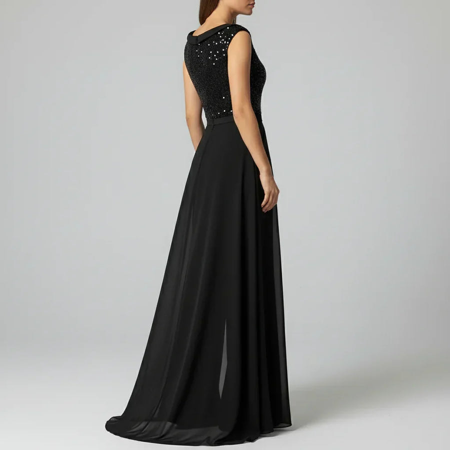 Fallon - Textured Tulle Evening Jumpsuit
