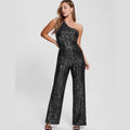 Narevia Asymmetric Sequin Jumpsuit