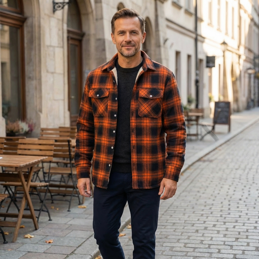 Tariq – Checked Lined Jacket for Cool Days