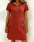 Hallie – Lightweight Linen Cotton A-Line Dress