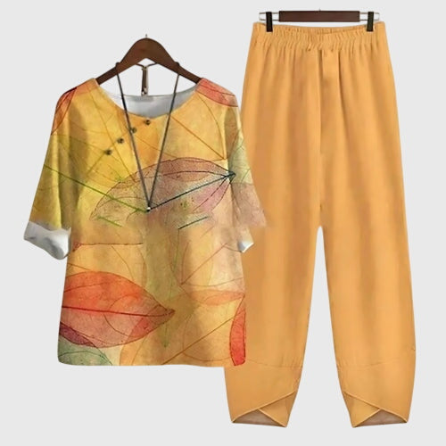Alessia | Comfortable Two Piece Set Orange