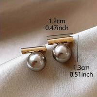 Eulalie – Dark Pearl Stud Earrings