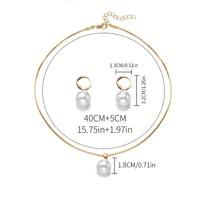 Elowen – Elegant Pearl Necklace & Earrings Set