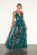 Elegant Moment Emerald Green Tie Dye Backless Maxi Dress